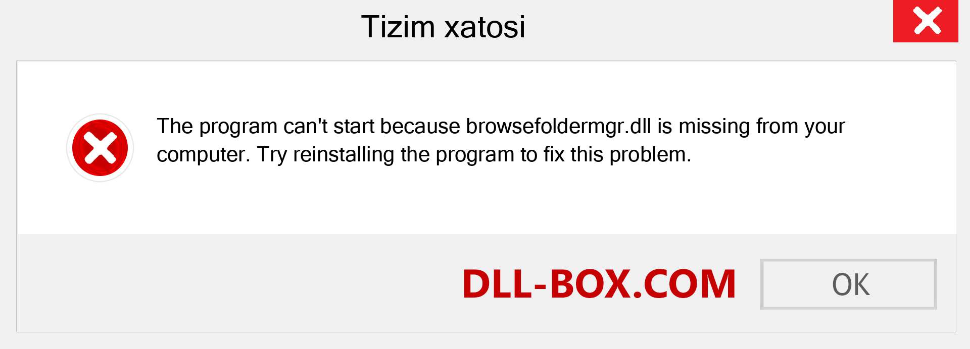 browsefoldermgr.dll fayli yo'qolganmi?. Windows 7, 8, 10 uchun yuklab olish - Windowsda browsefoldermgr dll etishmayotgan xatoni tuzating, rasmlar, rasmlar